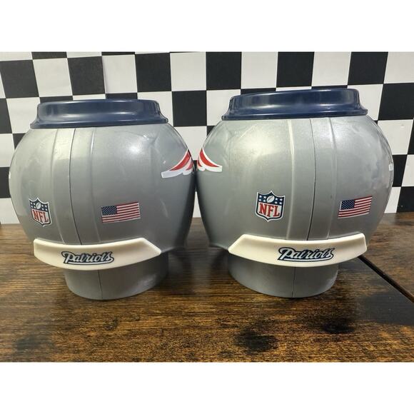 New England Patriots NFL Mini FanMug 13.5oz Drink Helmet Removable Cup Set - Picture 5 of 9